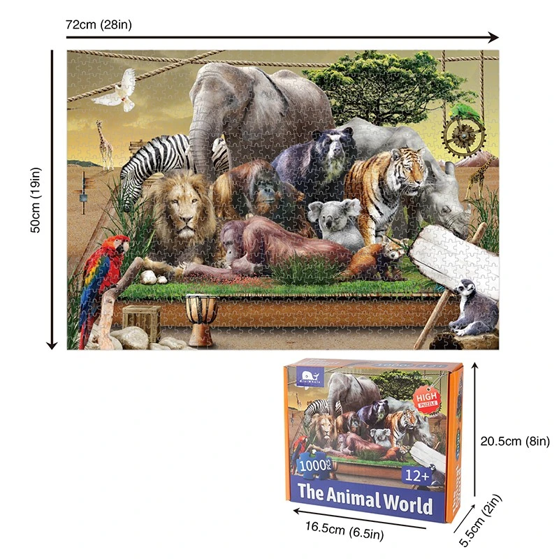 puzzle and box size puzzle and box size